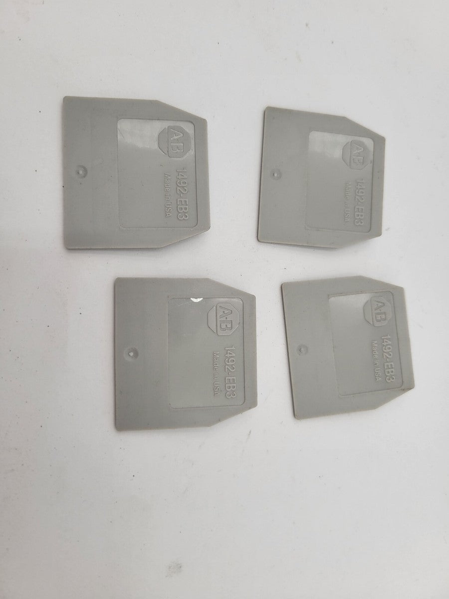 4PC Allen-Bradley 1492-EB3 End Barrier FOR SCREW TYPE TB 1.5 X 37 X 35MM