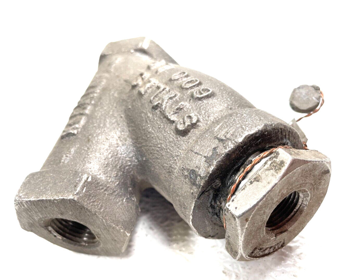 Stainless Steel Y Strainer 1/2" NPT 600-SWP 1440-WOG / 3/64" Perforation Screen