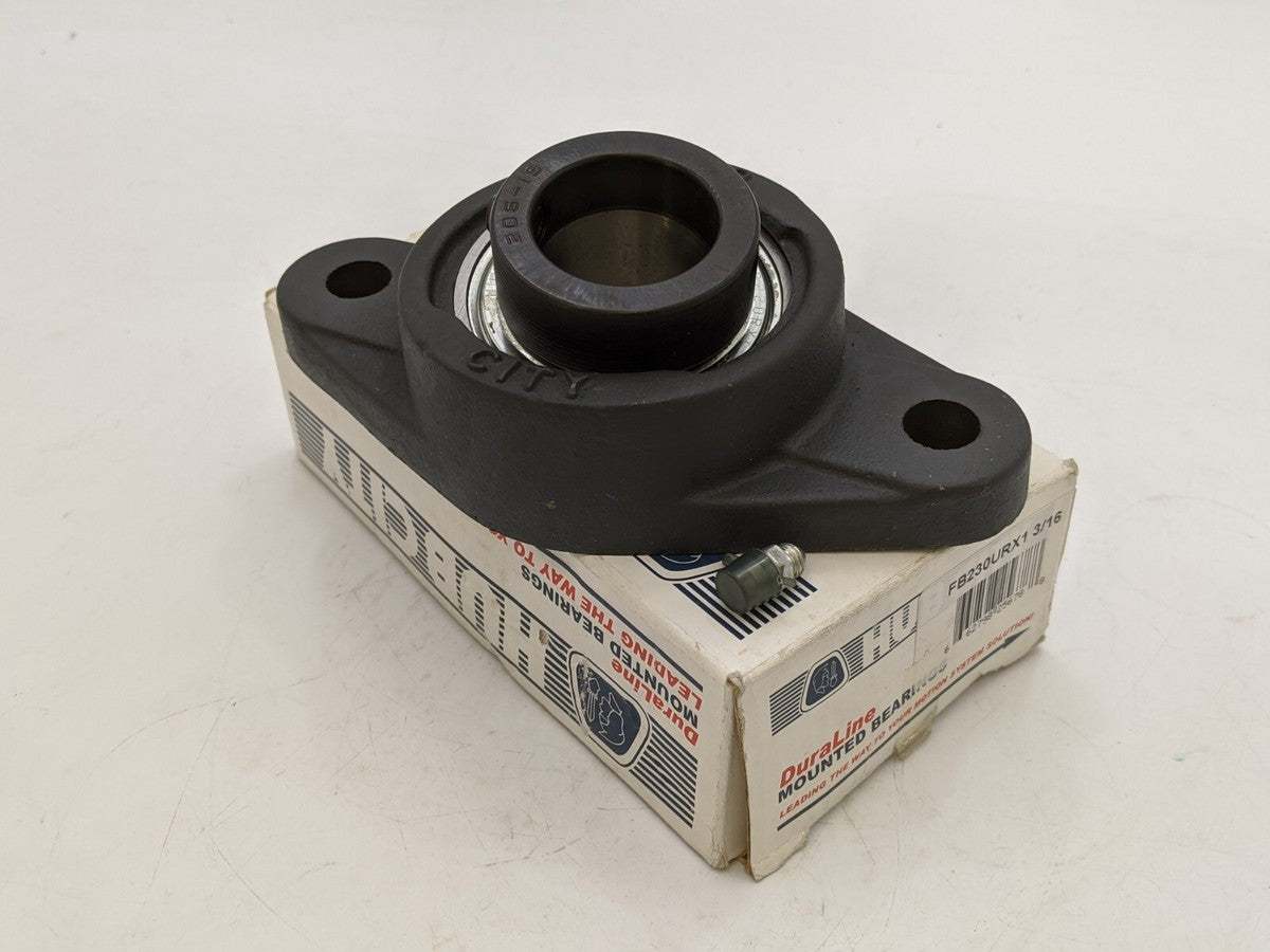 Hub City Duraline FB230URX1-3/16 Mounted Pillow Block Bearings 1-3/16" Bore NOS
