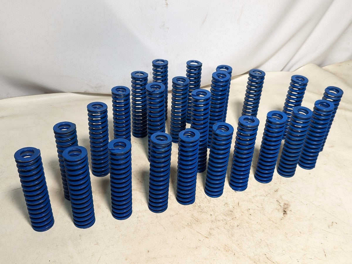 Lot of 24 die springs, 6 3/16 in long x 1 3/8 in diameter