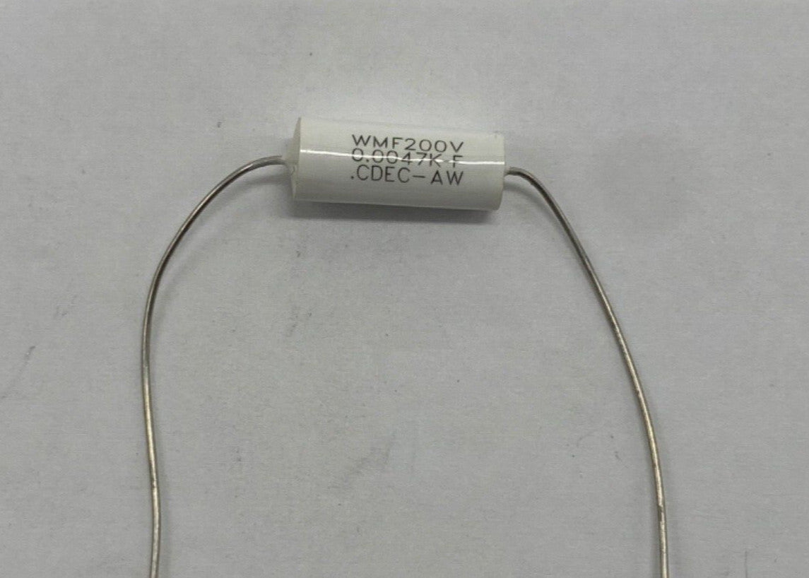 WMF-F metalized white polyester film capacitor axial 0.0047uf/200V, 472K200V