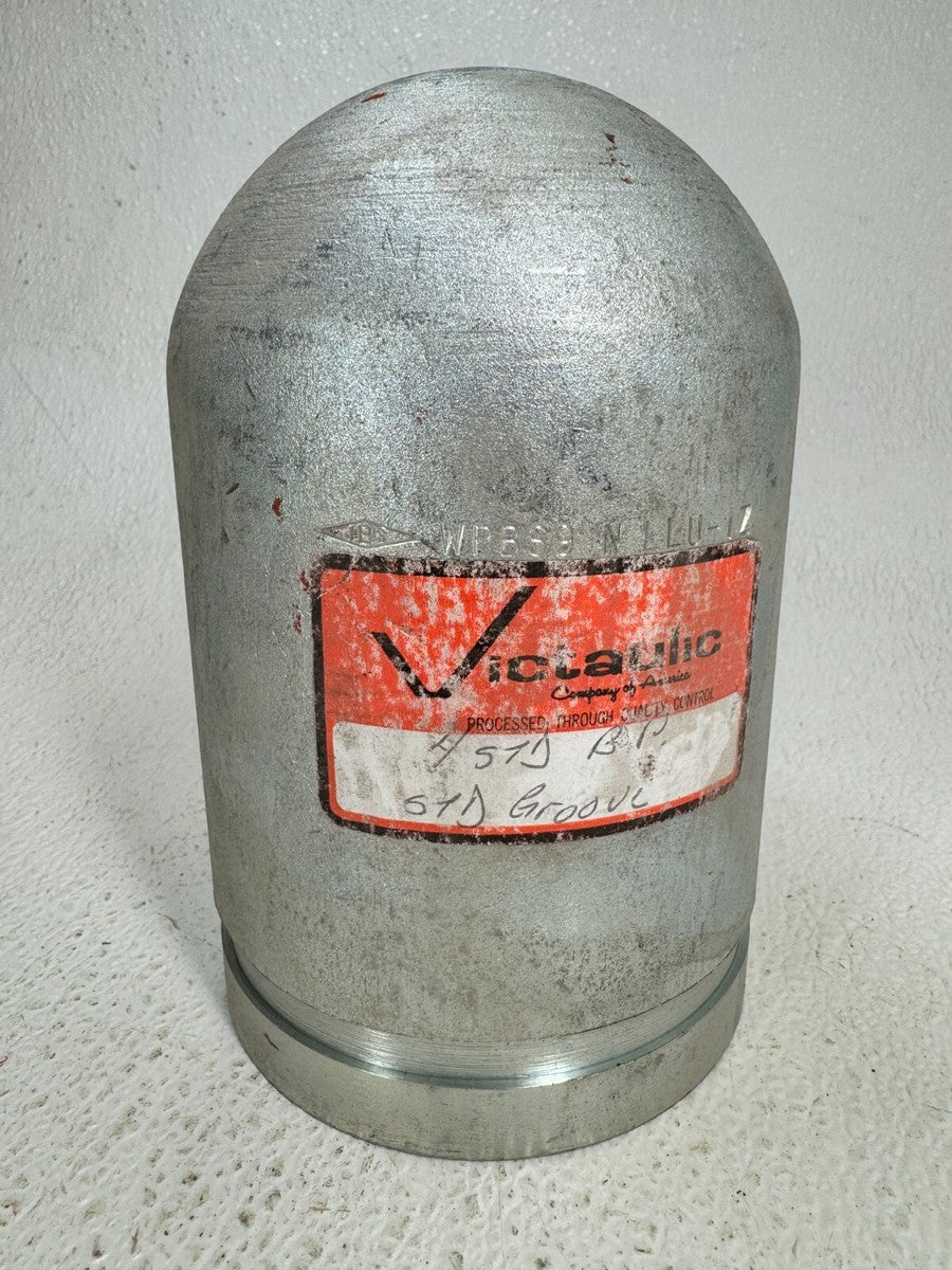 Victaulic / JBS Bull Plug 4" (4.50 OD) S/40 Galvanized Grooved End Pipe Fitting