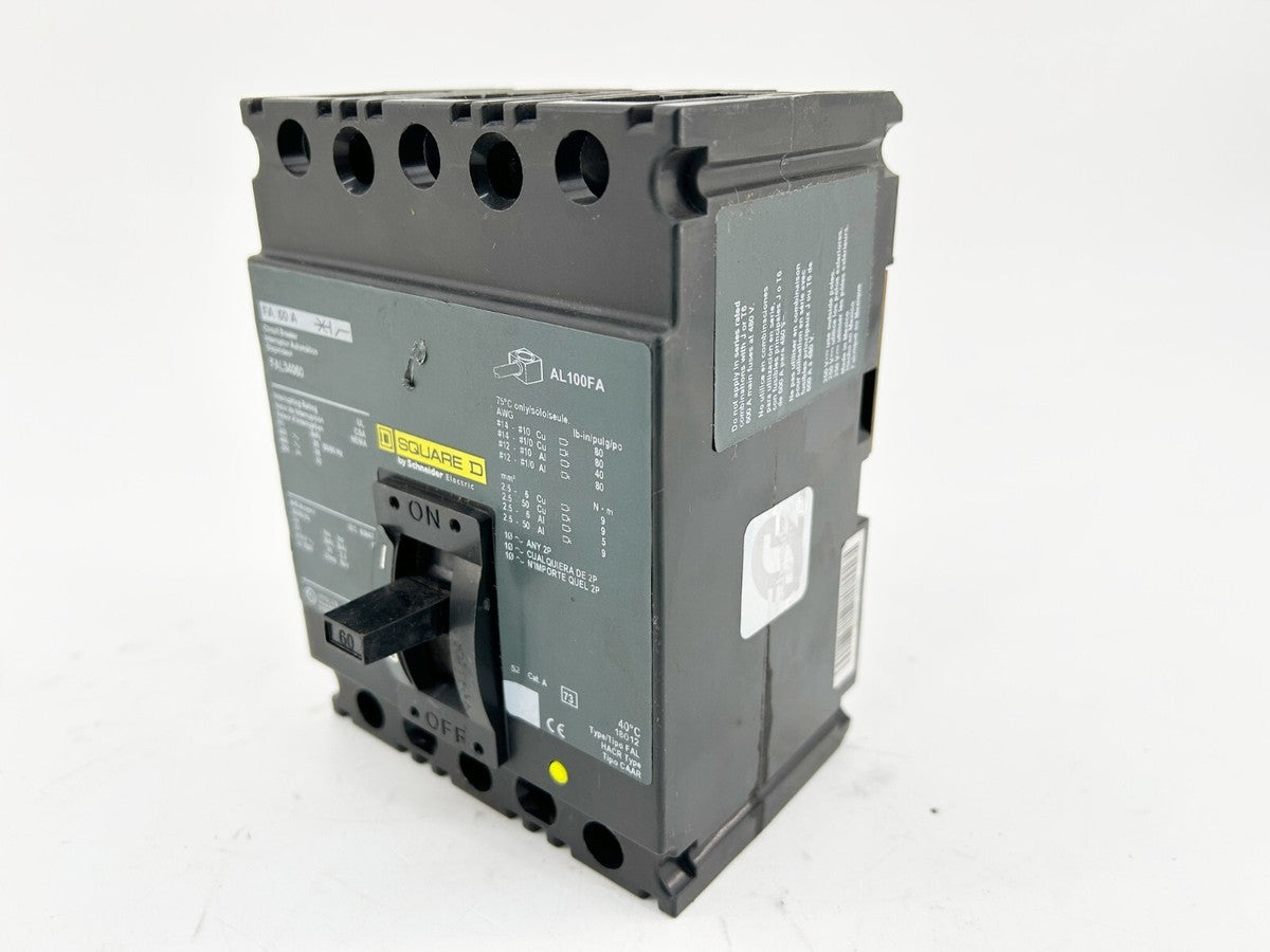 New Square D FAL34060 Circuit Breaker 60A 480V 3P 50/60Hz - No Box