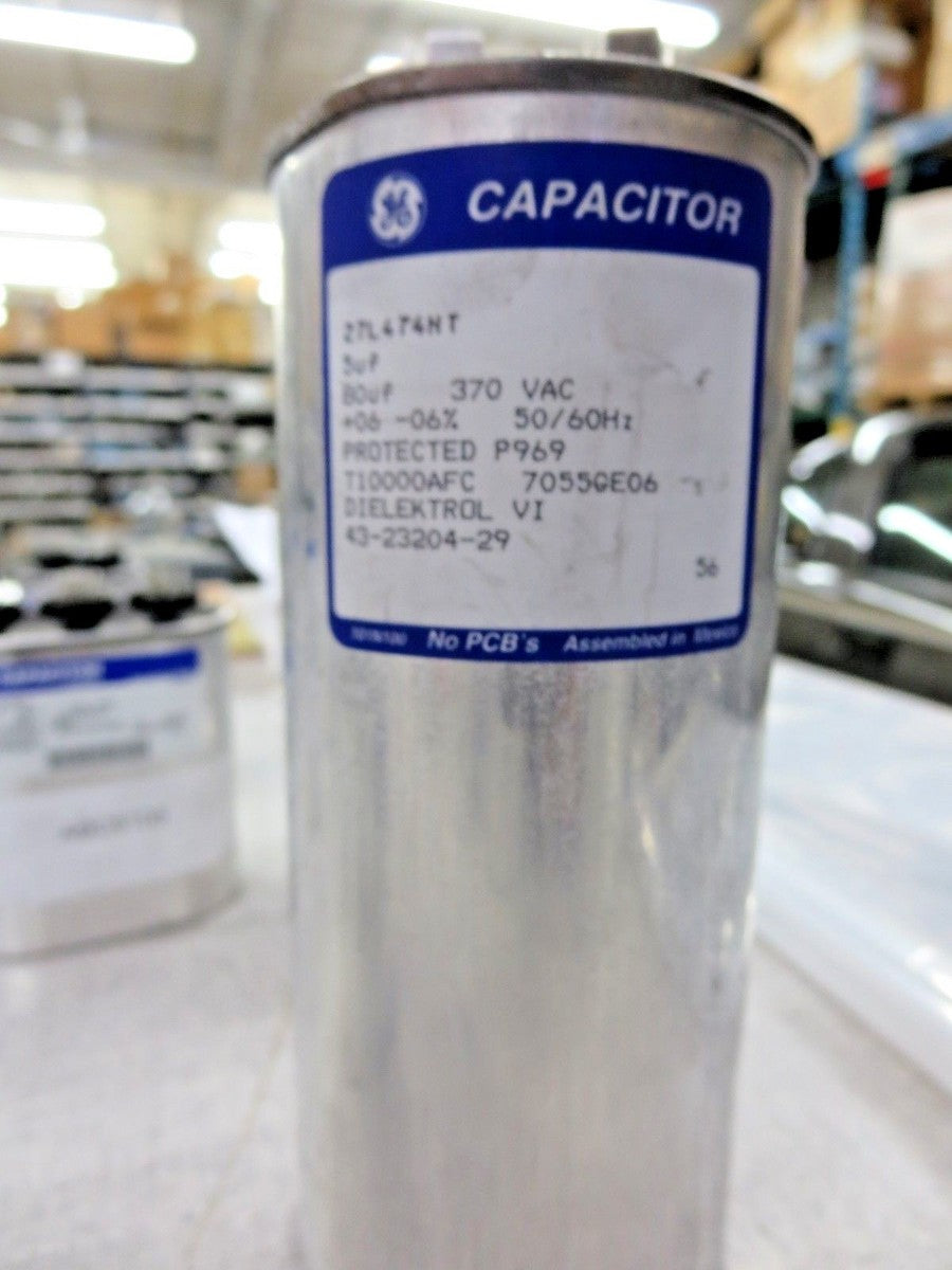 General Electric 27L474HT Round Capacitor (5uF, 80uF, 370VAC, 50/60Hz) "NEW"