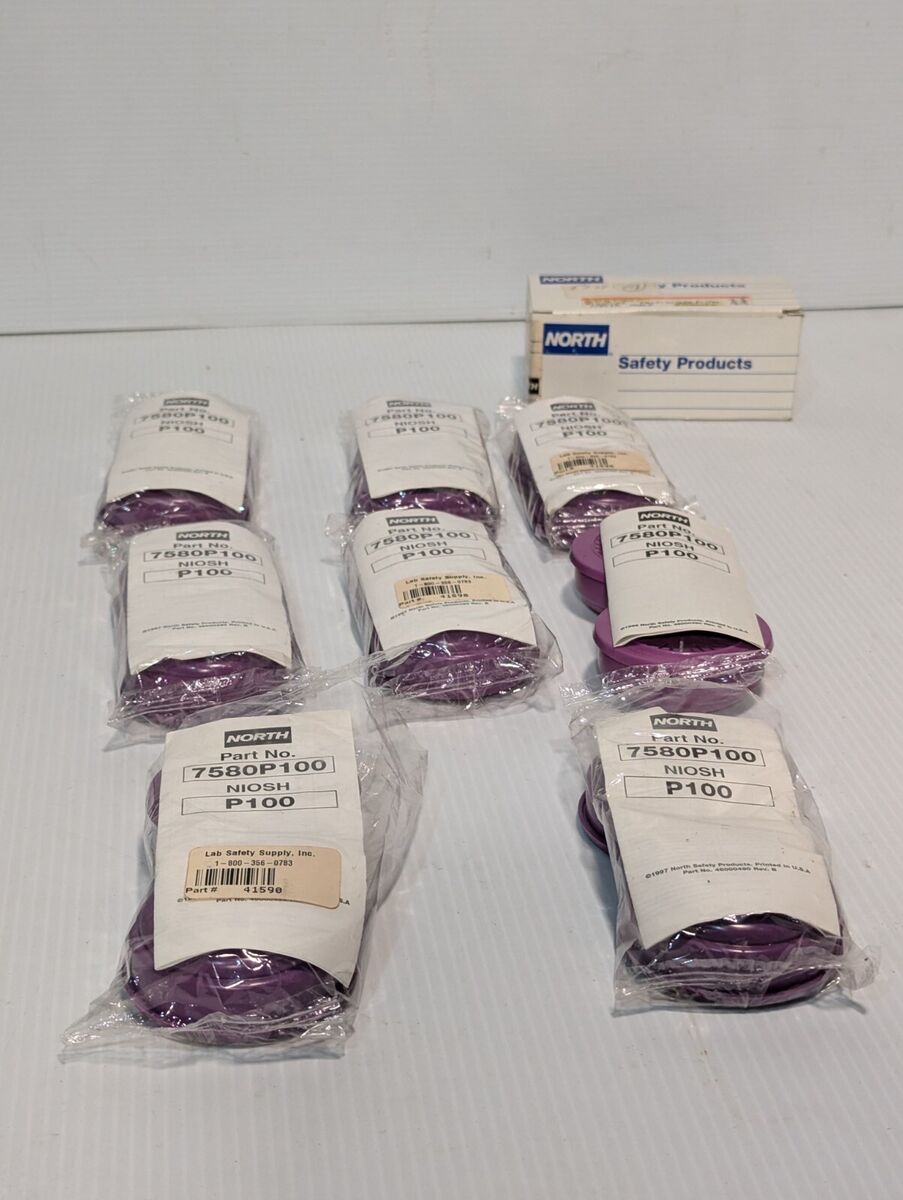 (2) North 7580P100 P100 Replacement Respirator Cartridge