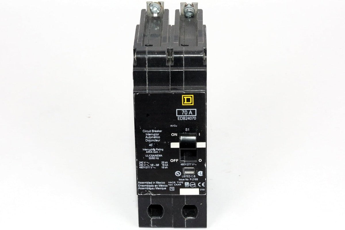 SQUARE D EDB24070 BREAKER BOLT IN 70AMP 2POLE 480Y/277VOLT AC NEW