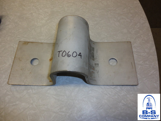 2" Stainless Steel Pipe Straps Heavy Duty 1/4" Thick Plate 2-Bolt Holes
