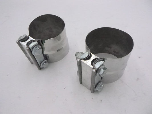 2 Pack Exhaust Clamp 2-1/2"Dia. x 3" Length Stainless Steel