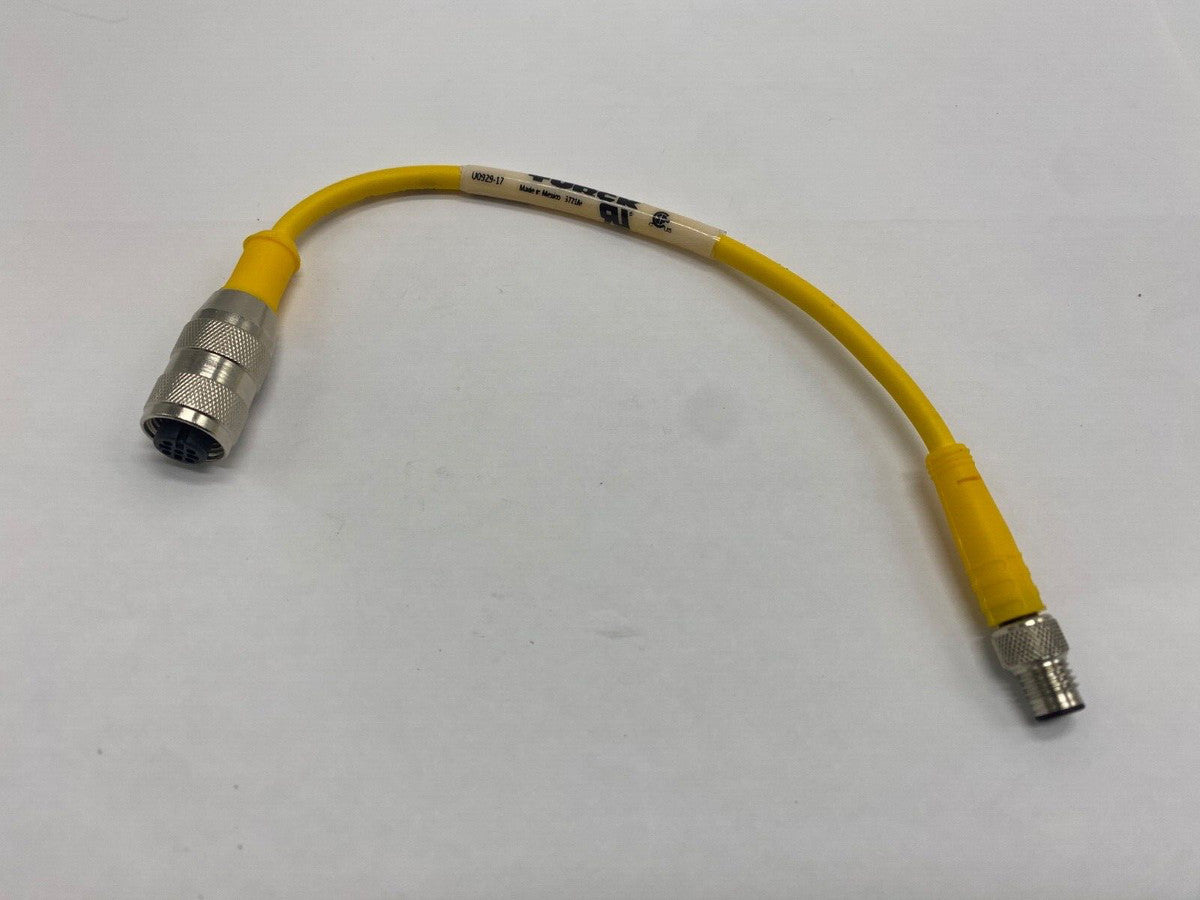 Turck sensor cable RK4T-0.2-PSG 3M, U0929-17 20cm/7” long M12 female x M8 male