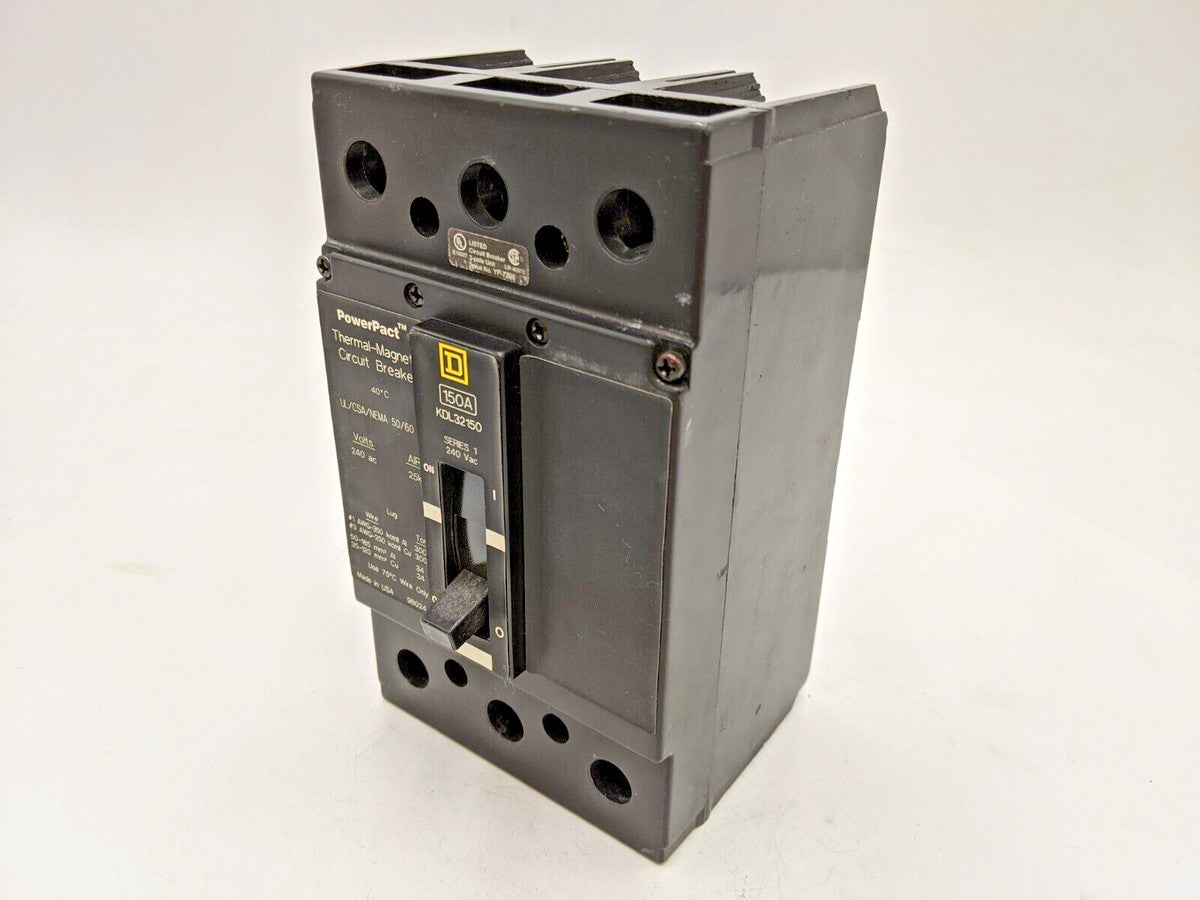 Square D KDL32150 PowerPact Circuit Breaker 150A 240V 3P 3PH KDL 150 AMP 3 Pole