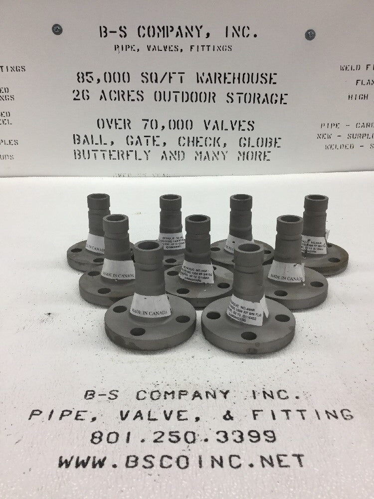Victaulic Style 445R Flange Adapter Nipple Stainless Steel 1" S/80 X 4" Lg