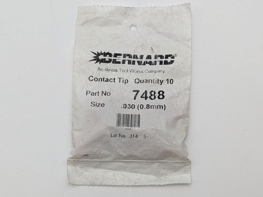 10 Pcs Bernard 7488 Contact Tip 0.30" 8mm Wire Size MIG Gun Consumable Part NOS