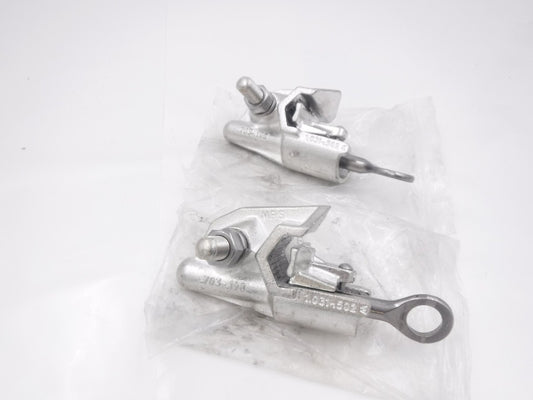 2 Pack MacLean Power Systems 4/0.703-.198 Aluminum Hot Line Clamps C1540AP