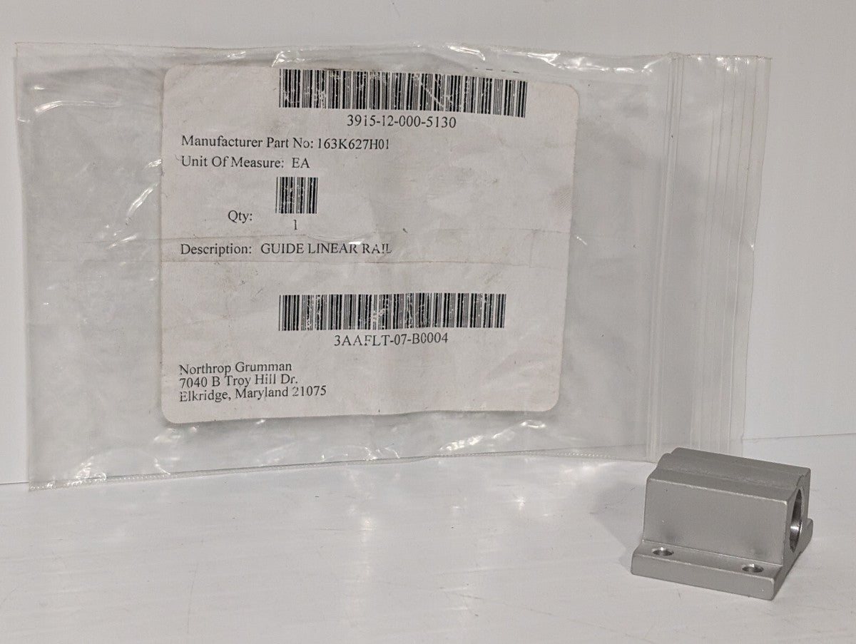Northrup Grumman 163K627H01 Linear Rail Guide, New Old Stock