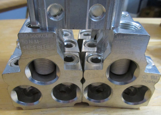 "LOT OF 3" Square D AL800M23 / 3/0-500KCMIL Breaker Connection Lugs