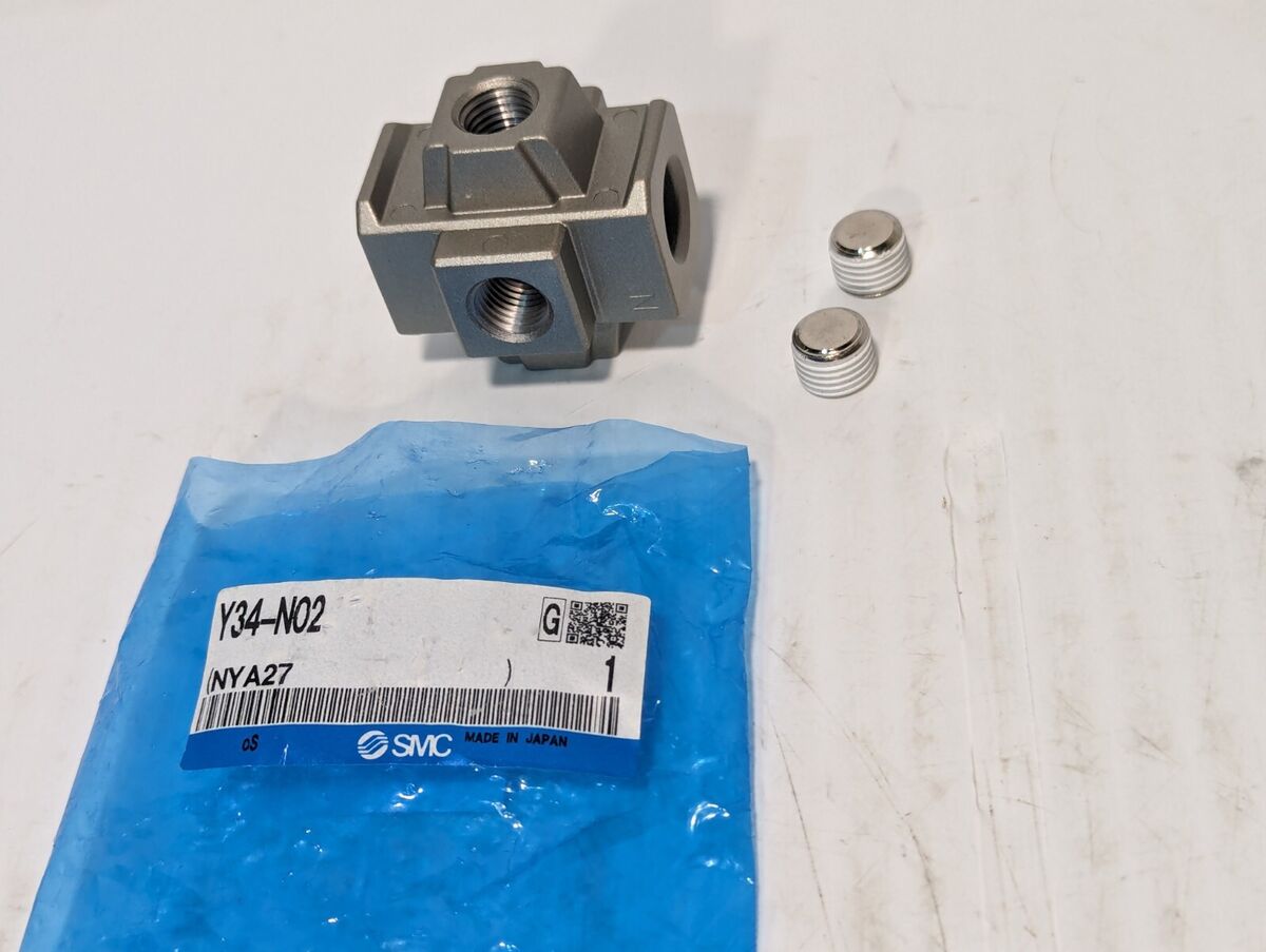 Y34-N02 SMC Tee Cross Style 30 Series 1/4 NPT