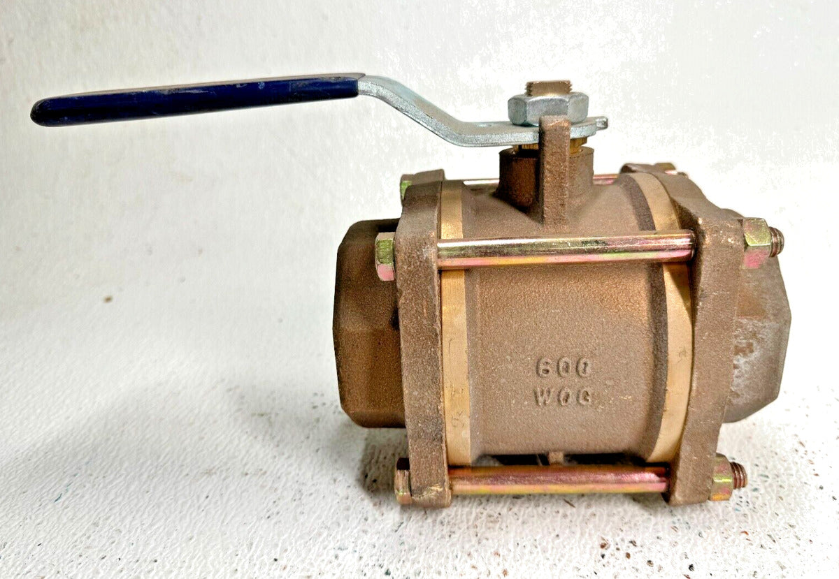 NIBCO T-595-Y Bronze Ball Valve 2-1/2" NPT 600-PSI CWP / 150-PSI SWP, Full Port