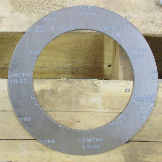 (6) LAMONS LG-SS 6" Class 300 Flexible Graphite Ring Gasket 1/16" Thick