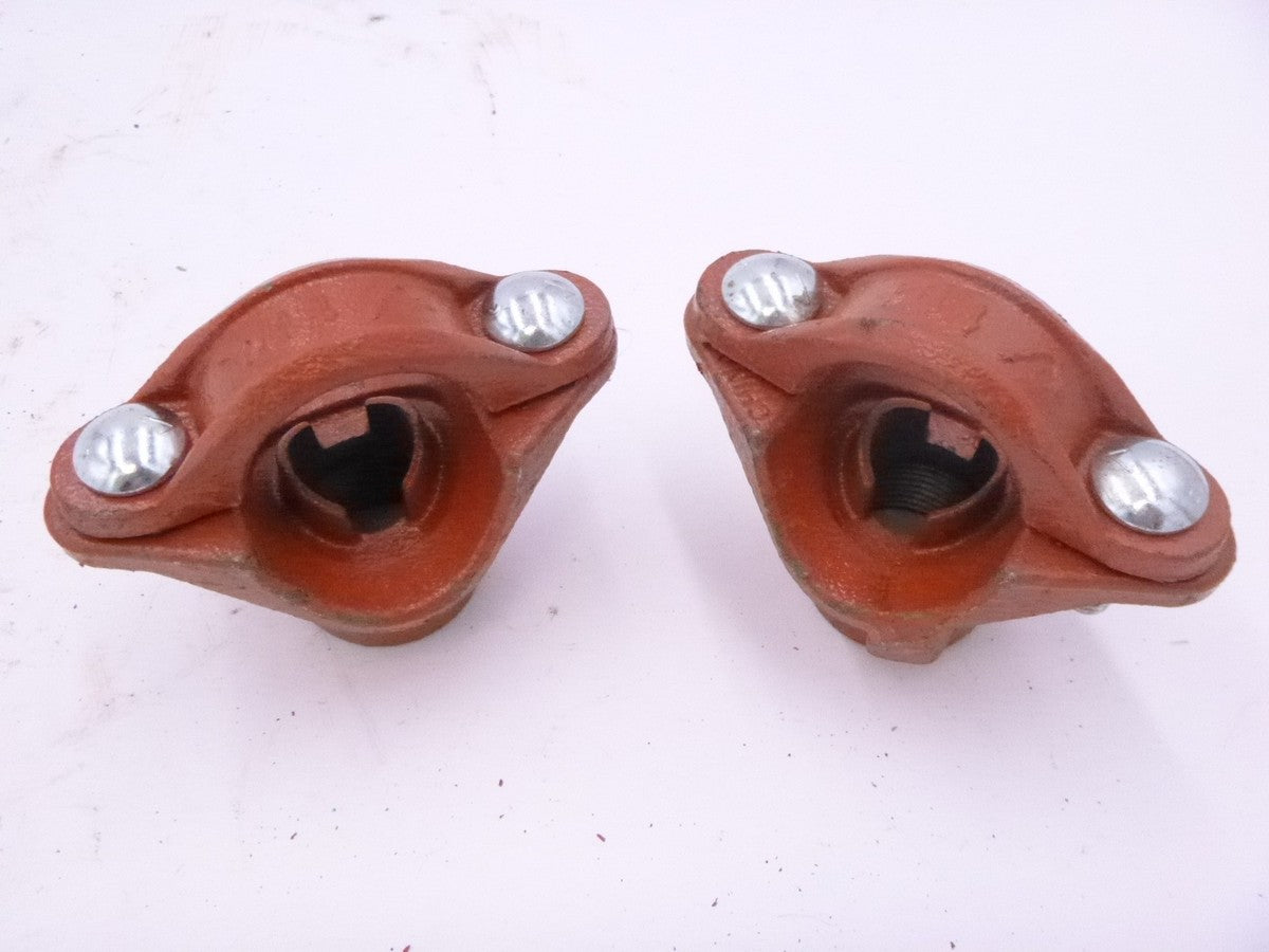 2 Pack Victaulic 1-1/4" x 1 922 Outlet Tee Orange SEE DESC