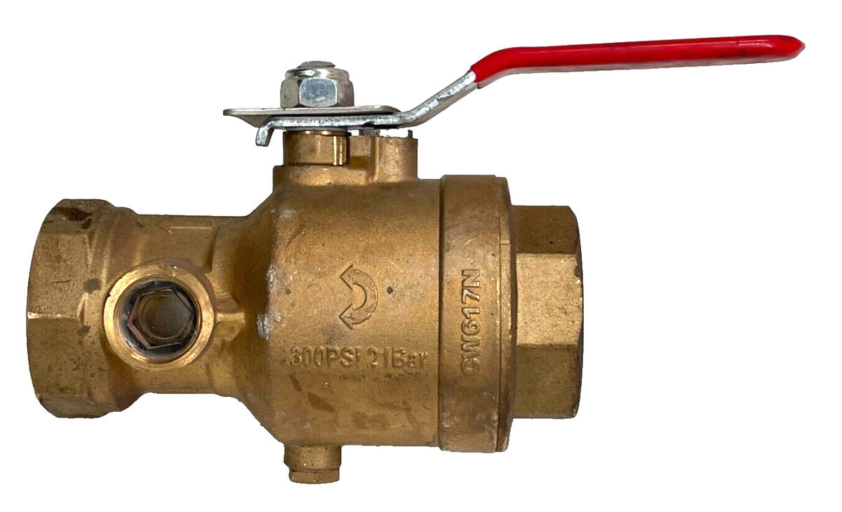 DUYAR Y-4030 Test & Drain Valve 2" NPT with 1/2" Orifice, 5.6 K-Factor, Brass