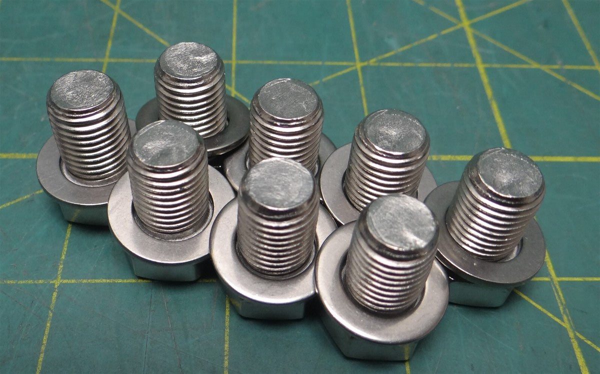 (Qty: 8) Stainless Steel Hex Head Screw 3/8"-20 X 5/8" W/ Washer ABP 316F593G 