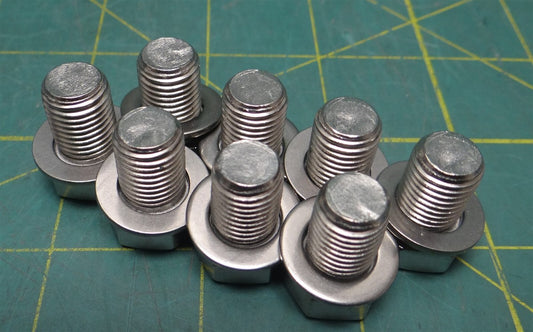 (Qty: 8) Stainless Steel Hex Head Screw 3/8"-20 X 5/8" W/ Washer ABP 316F593G 