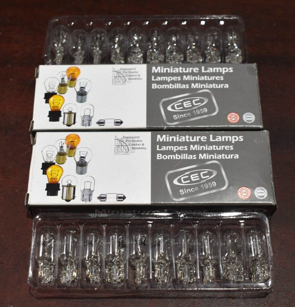 [Lot of 20] CEC Industries #194, 3.8W 14V 0.27A Mini T3.25 Bulb