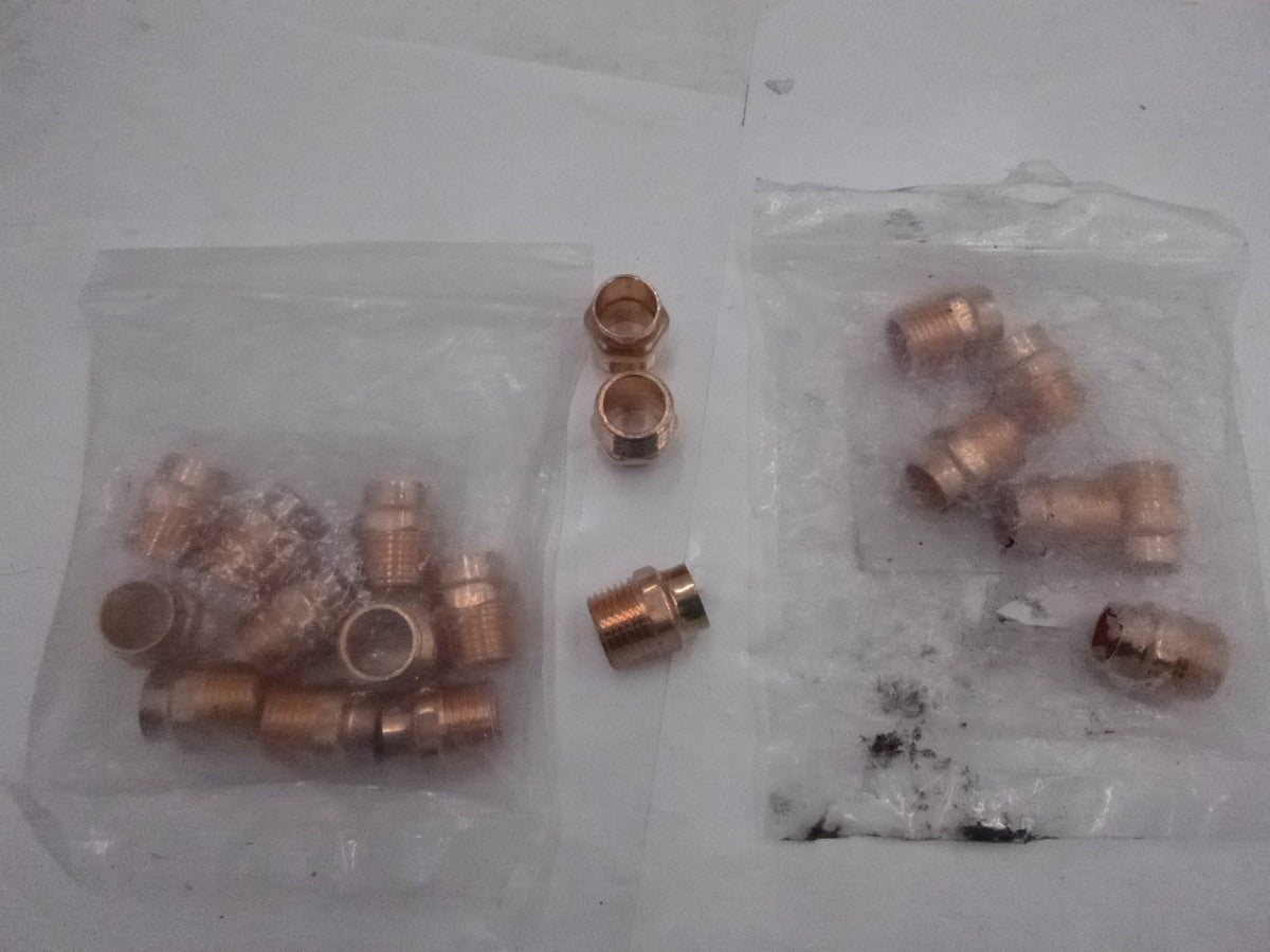 19 Pack  NSF 1/2" x 1/2" C X M Copper Male Adapter 301A1613AB