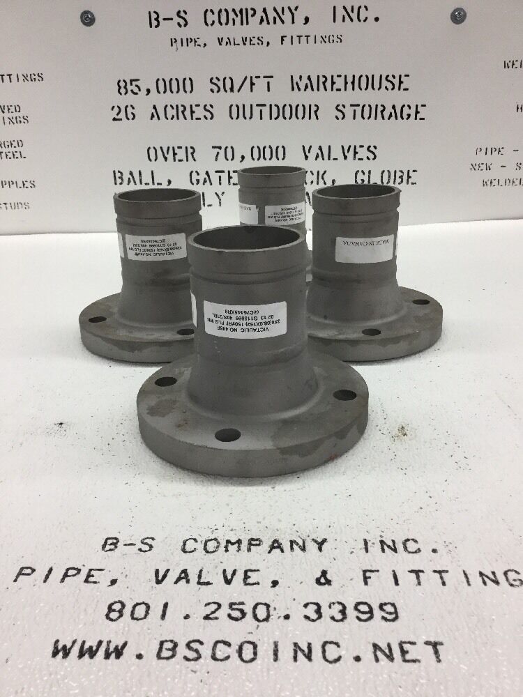 Victaulic 445R Stainless Steel Flanged Adapter Nipple 3" 150# RF S/40 X 6" Long