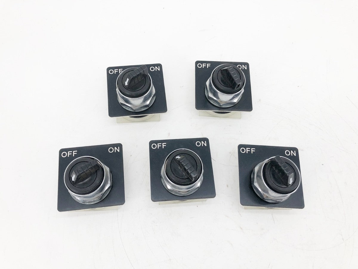 Lot of 5 New Schneider Electric Selector Switches 2-Pos. Maint. On-Off - No Box