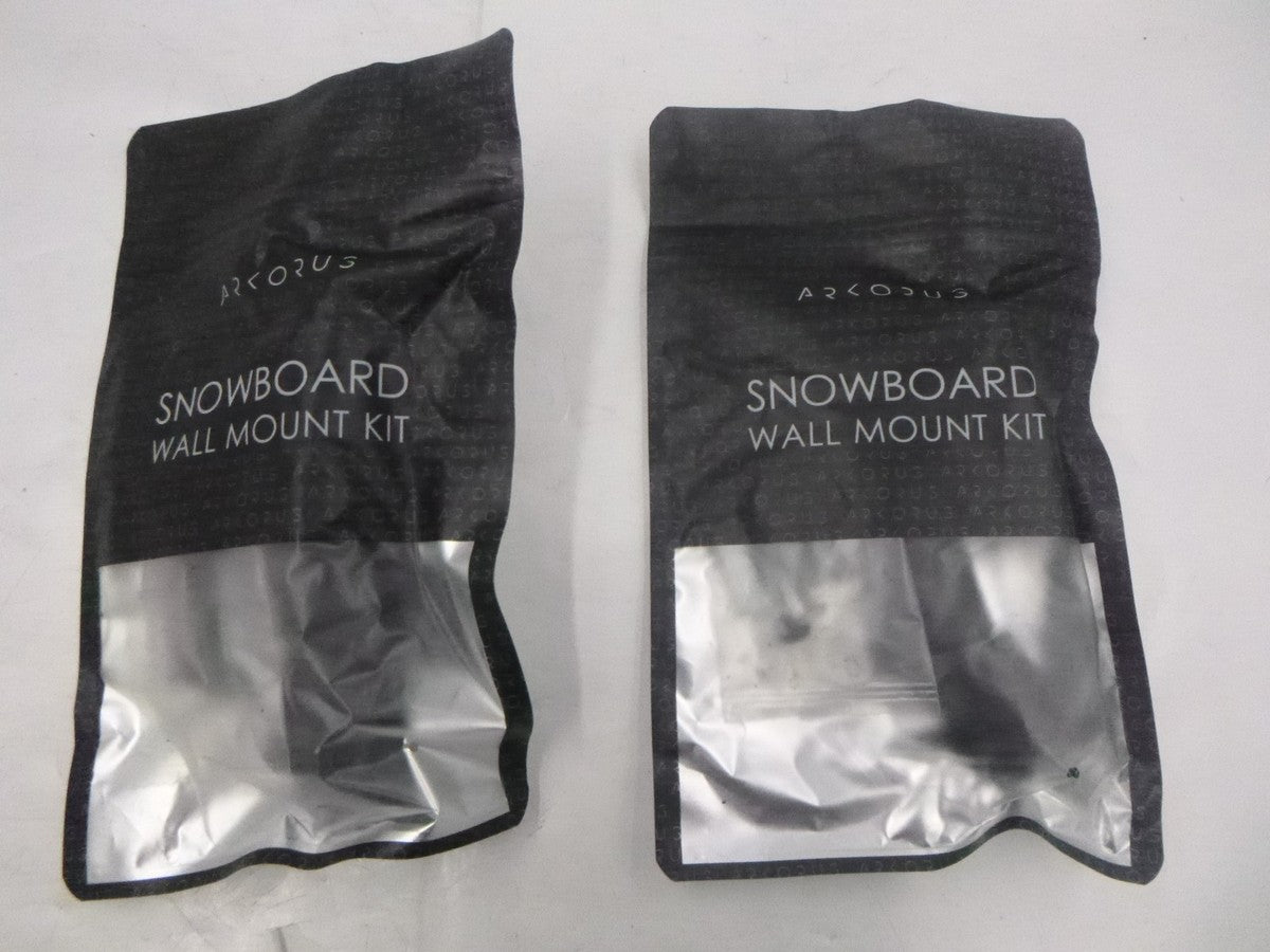 2 Pack Arkorus Snowboard Wall Mount w/ 4 Rubbers and Hardware