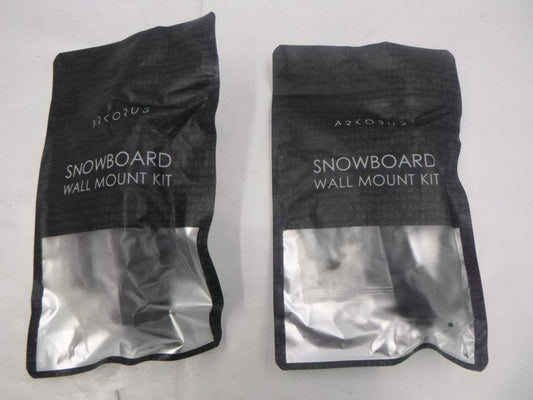 2 Pack Arkorus Snowboard Wall Mount w/ 4 Rubbers and Hardware