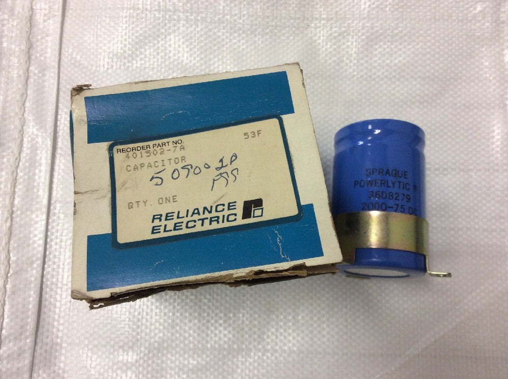 RELIANCE ELECTRIC 401502-7A 4015027A CAPACITOR SPRAGUE POWERLYTIC 36D8279 DC