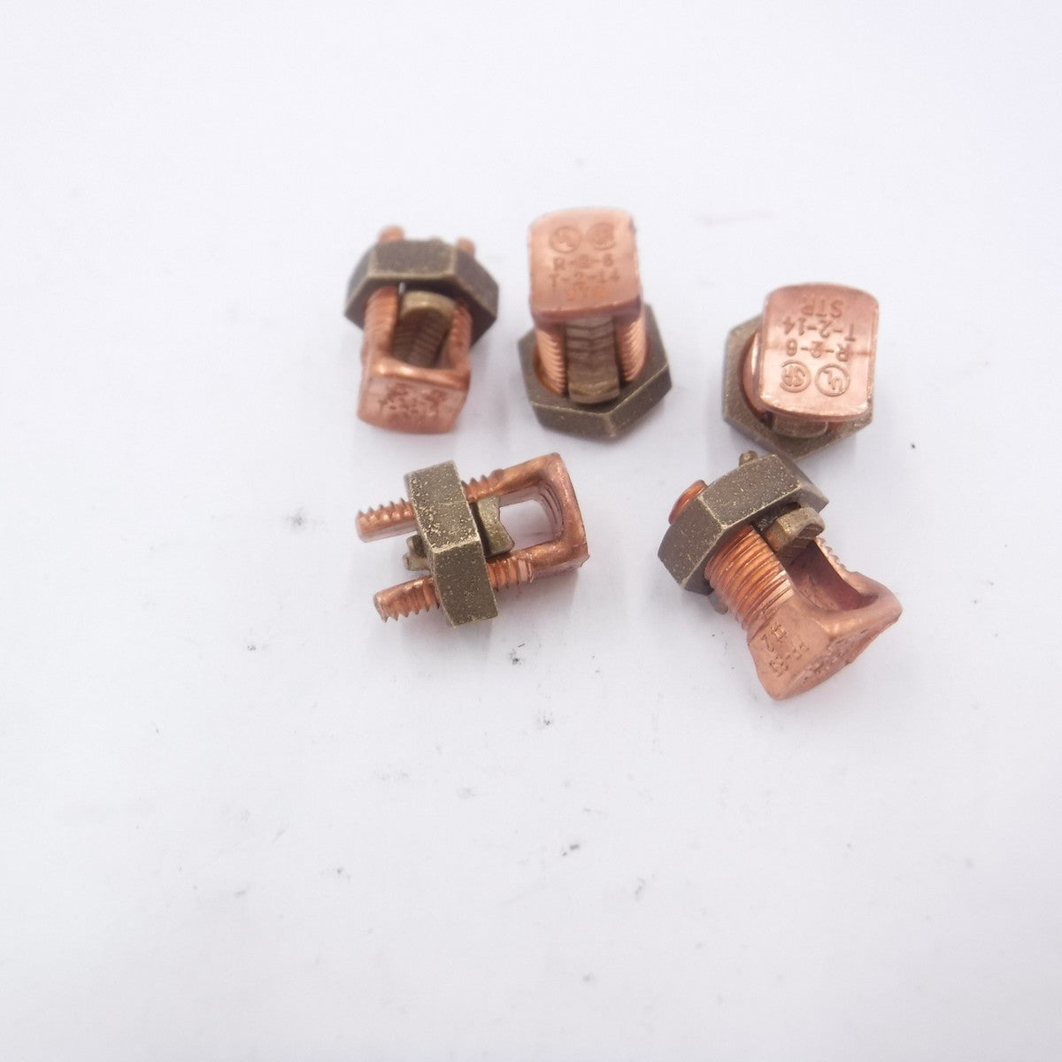 5 Pack 2/0 Copper Split Bolt Connector 2-14 Stranded