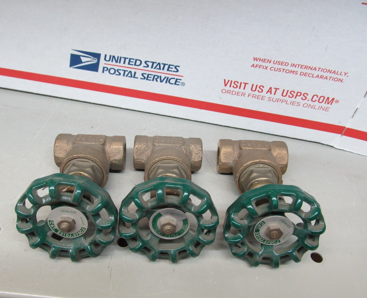(1) Jenkins 2310J,370CJ Gate Valve 1/4" NPT Bronze Threaded 300 CWP, 150-S