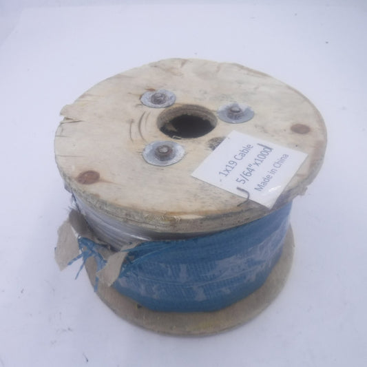 1000' 5/64" Galvanized 1x19 Aircraft High Grade Cable For Snares Trapping