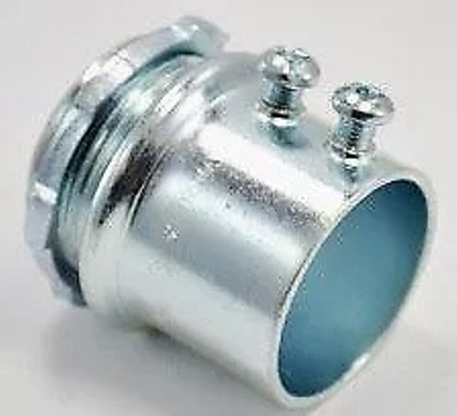 TOPAZ 634S OR EQUAL 1-1/4 INCH SET SCREW EMT CONNECTOR STEEL LOT OF 25