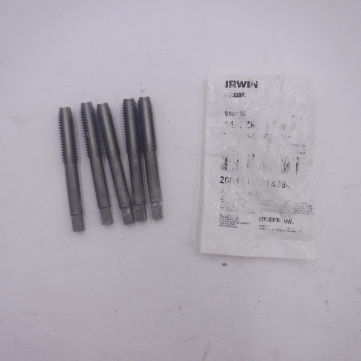 5 Pack IRWIN Straight Flute Taps 1439ZR 7/16"-4