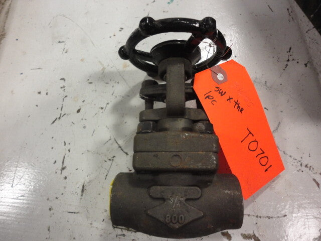 OMB 810 Gate Valve 3/4" CL800 THRD x SW A105N Forged Steel Stainless Trim #12