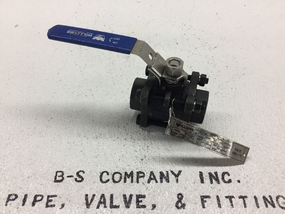 Ball Valve WILLIAMS D107S6RT 1" 1000 CWP Full Port Socket CSXSS Locking Lever 