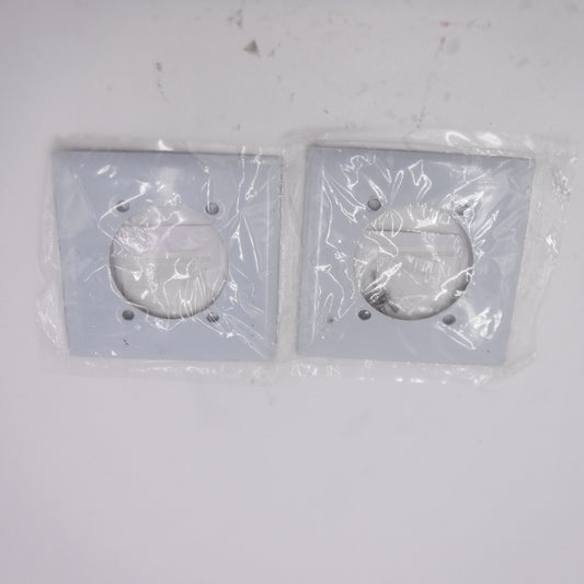 2 Pack Hubbell Stainless Steel 1 Single Receptacle Wall Plate 2 Gang SS701