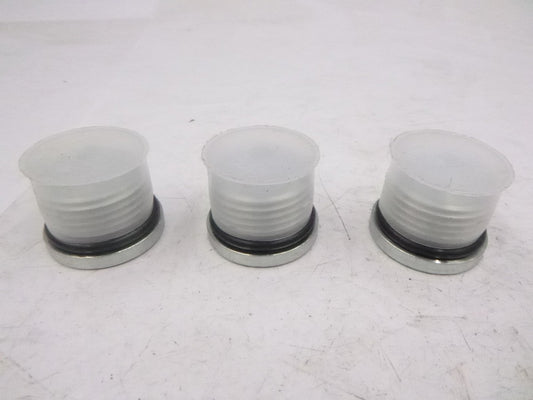 3 Pack 1-1/4" MNPT Outer Hex Head Plug Pipe Fitting Stainless Steel