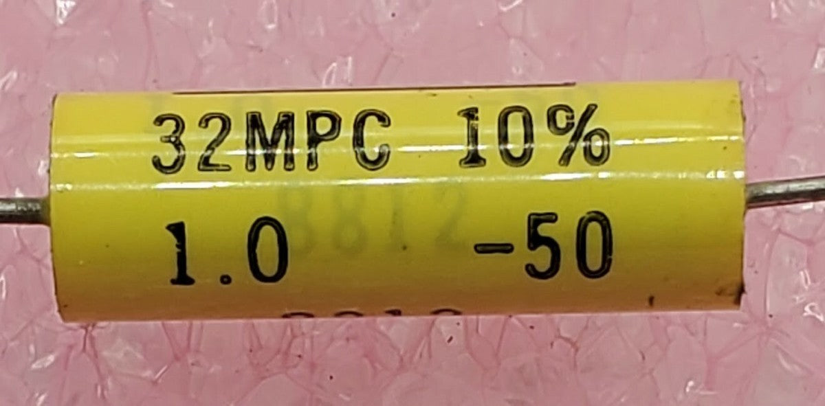Lot of 20 - WESCO 32MPC1004F05 - Axial Metalized Polyester Capacitor 1uf 50V