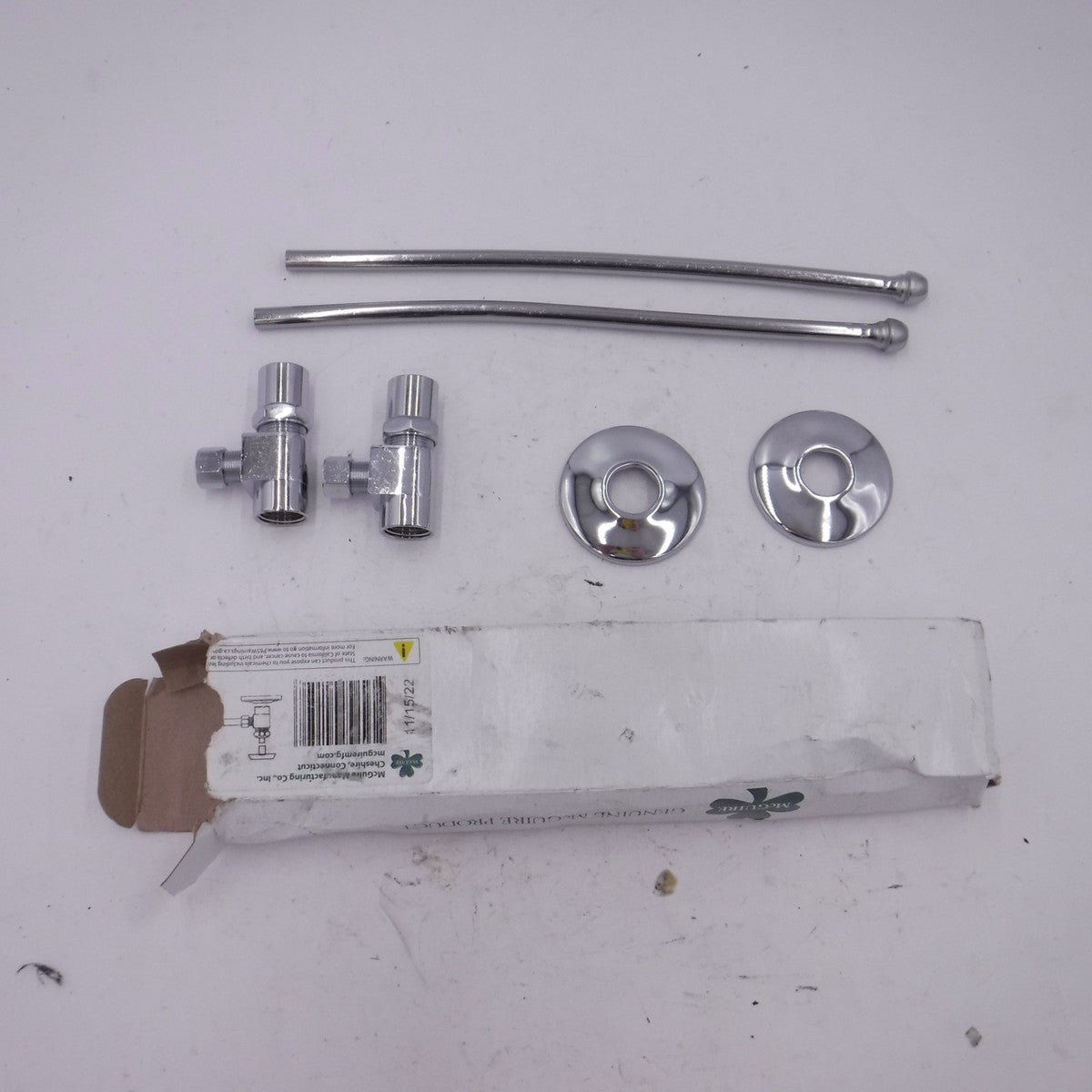 Mcquire Chrome Plated Sink Supply Kit LFH2165LK 1/2" x 3/8" x 2-5/8"