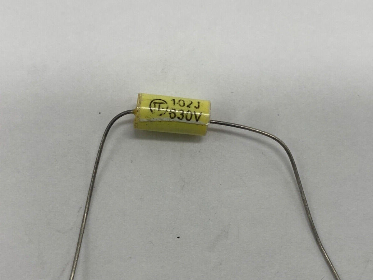 TC metalized Yellow film capacitor axial lead 0.001uf/630V, 102J630v