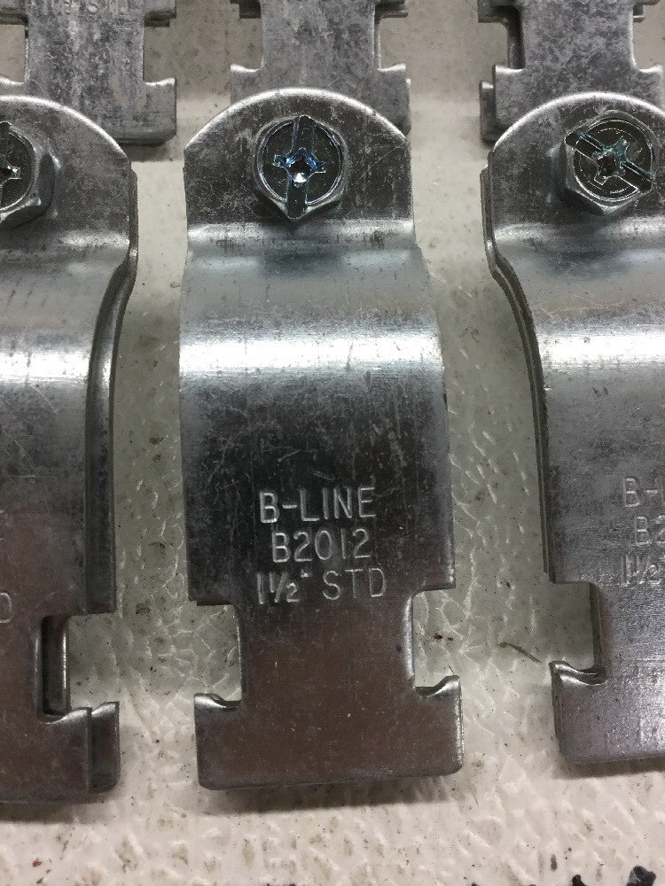 B-Line B2012ZN 1-1/2" (1.9" OD) Rigid Conduit Pipe Clamp Strut Fitting (8 PCS)