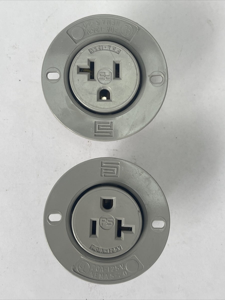 PASS & SEYMOUR 5379-SS OUTLET 20A 125V NEMA 5-20 (LOT OF 2)