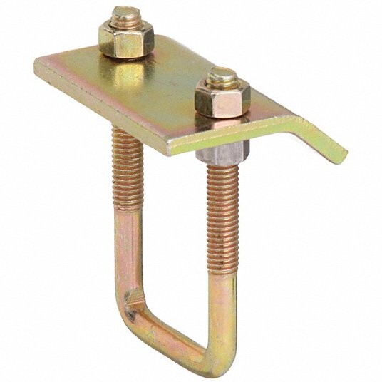 (5) SUPERSTRUT U501 Beam Clamps For Channel Mounting Gold Galvanized