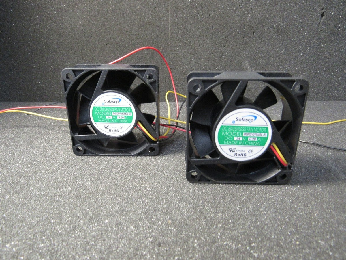 Sofasco Brushless Fan Motor D6025V24SMBL-03 24VDC .20A  58.5mm x 25.4mm Lot of 2