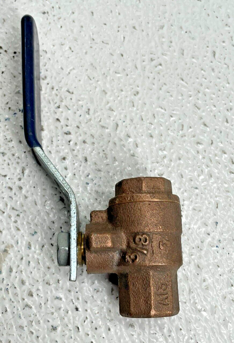 NIBCO Brass Ball Valve 3/8" NPT Threaded Ends, 150-SWP / 600-WOG, Lever Operated